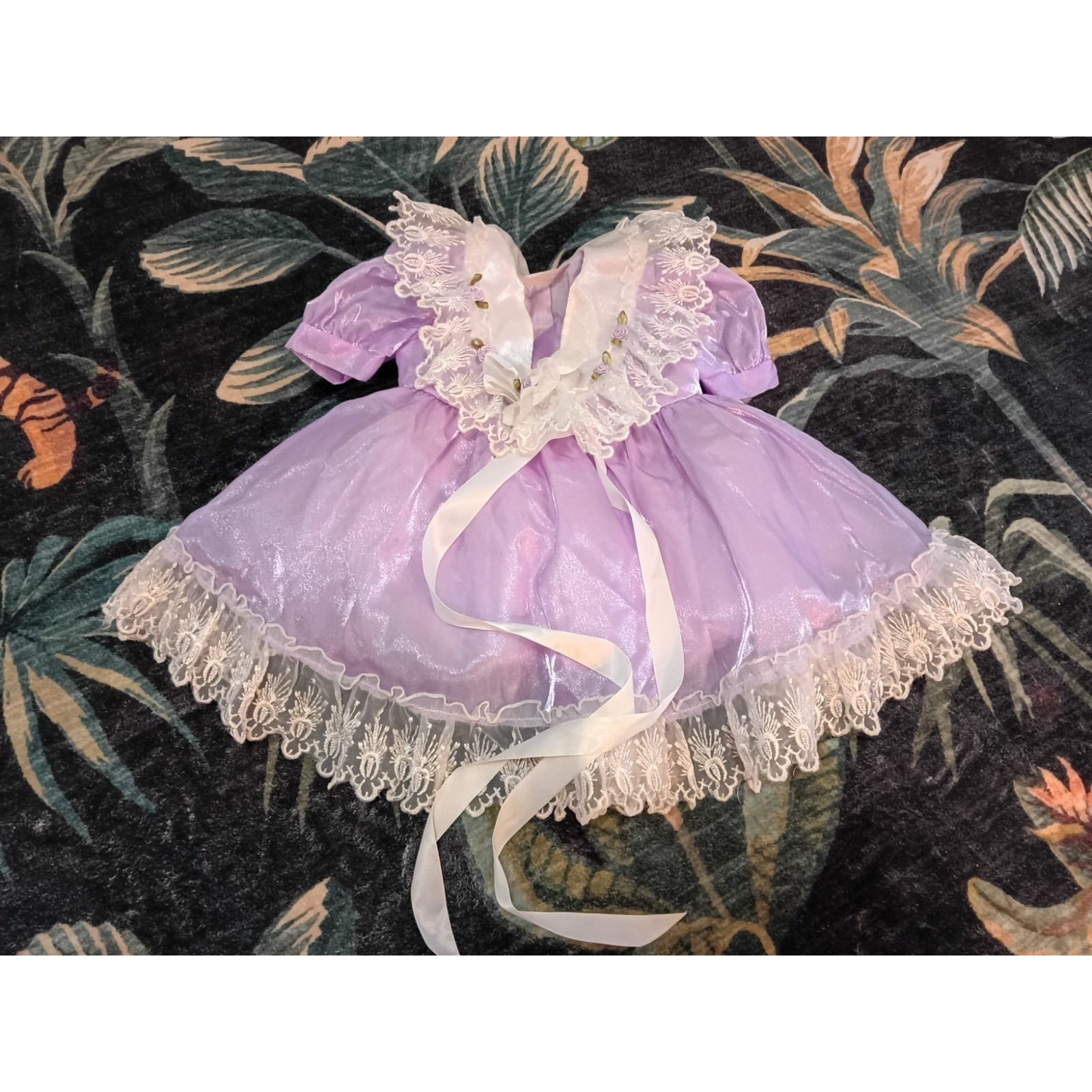 Vintage K.I.D. Collection Full Circle Lavender Lace Party Dress Girls 2t/3t Usa